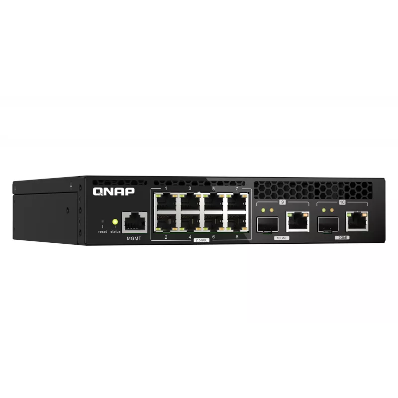 QNAP QSW-M2108R-2C przełącznik sieciowy Zarządzalny L2 2.5G Ethernet (100/1000/2500) Power over Ethernet (PoE) Czarny
