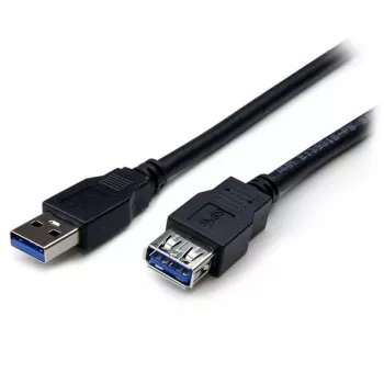 StarTech.com 2m Czarny kabel przedłużający SuperSpeed USB 3.0 A-A M/F