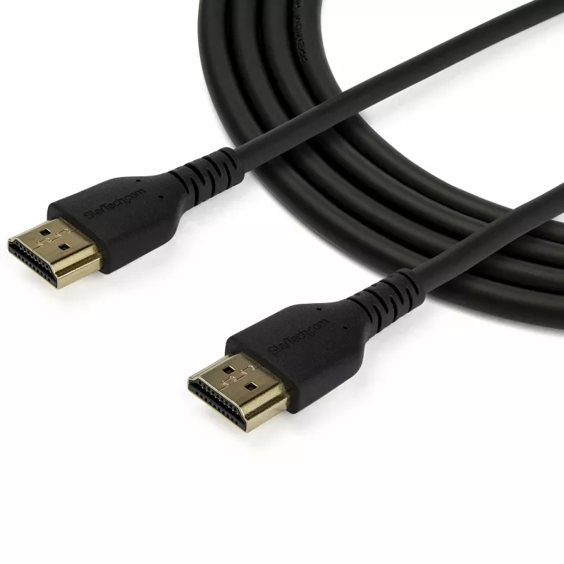 StarTech.com 1,5 m cienki HDMI 2.0, elastyczny przewód HDMI z certyfikatem Premium, z Ethernetem, UHD 4K 60 Hz HDR10, wytrzymała konstrukcja z włóknem aramidowym i osłoną TPE