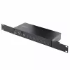 StarTech.com 16-portowy przemysłowy hub USB 5 Gb/s z zasilaczem, metalowa obudowa, możliwość montażu, ochrona ESD, zasilanie przez listwę zaciskową, ładowanie USB, przełącznik między dwoma hostami – TAA