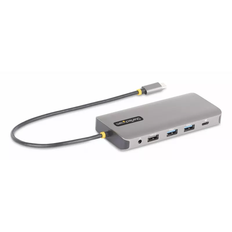 StarTech.com USB-C Triple-Monitor Multiport Adapter, Dual 4K 60Hz + 4K 30Hz HDMI & DisplayPort, 4-Port USB Hub, 100W PD Pass-Through, GbE, SD/MicroSD Card Readers