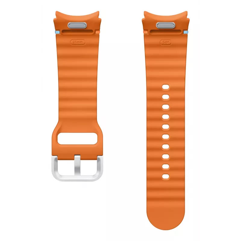 Samsung Sport Band (S/M) dla Galaxy Watch 7, Pasek, Smartwatch, Pomarańczowy, Samsung, Galaxy Watch7/Watch6/Watch5 Pro/Watch4 Sport, Guma