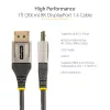 StarTech.com Kabel DisplayPort 1.4 0,3 m – 8K 60 Hz HDR10 – Wideo Ultra HD 4K 120 Hz – Kabel/przewód DP 1.4 – Do monitorów/wyświetlaczy – Kabel DisplayPort–DisplayPort – M/M