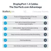 StarTech.com Kabel DisplayPort 1.4 0,3 m – 8K 60 Hz HDR10 – Wideo Ultra HD 4K 120 Hz – Kabel/przewód DP 1.4 – Do monitorów/wyświetlaczy – Kabel DisplayPort–DisplayPort – M/M