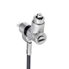 StarTech.com 3-w-1 uniwersalna linka blokująca do laptopa 6,6 stóp (2 m), linka zamykana na klucz systemem Master Key, zabezpieczenie komputera, kompatybilna z Noble Wedge®/Nano/K-Slot; antykradzieżowa linka odporna na przecięcie