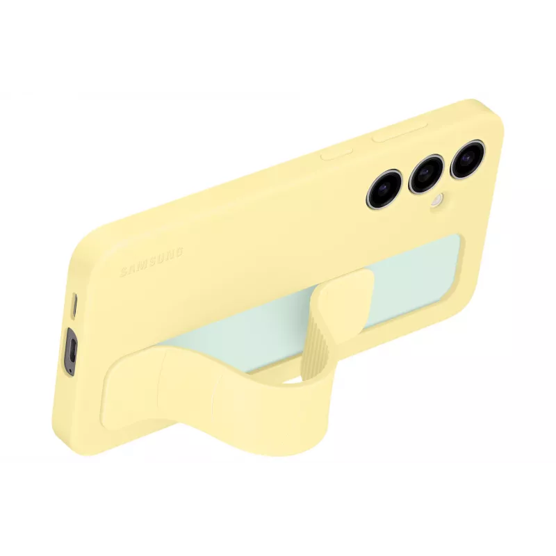 Cover Samsung Galaxy S24 FE Monochromatic żółty with Desktop Stand