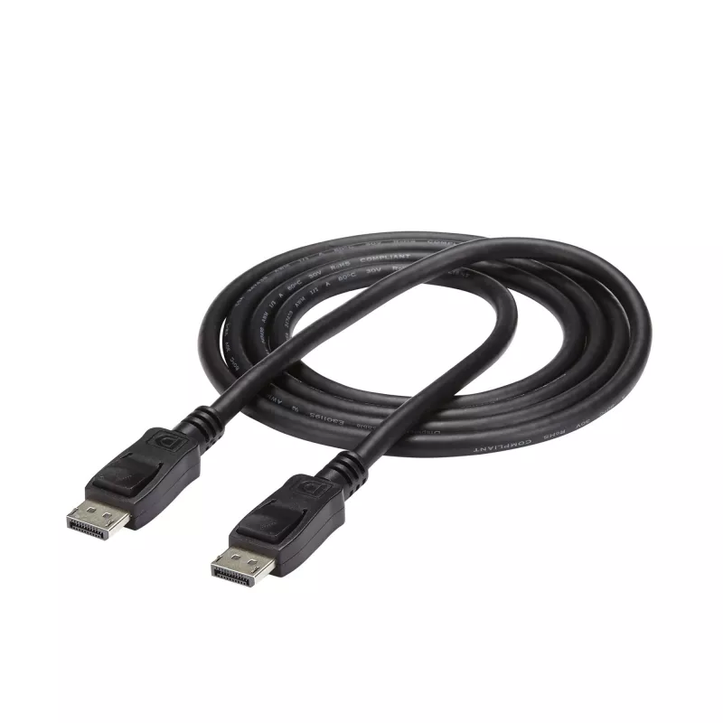 Kabel StarTech.com DisplayPort 1.2 1,8 m (2 m) – 4K x 2K Ultra HD z certyfikatem VESA – kabel DP do DP do monitora – przewód wideo/wyświetlacza DP – zatrzaskowe złącza DP
