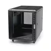 StarTech.com 4-słupkowa szafa rack 12U do serwerów, zamykana 19-calowa szafa do przechowywania danych dla sprzętu komputerowego / AV / IT, szafa sieciowa do biura / domu z kółkami i regulowanymi szynami montażowymi
