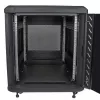 StarTech.com 4-słupkowa szafa rack 12U do serwerów, zamykana 19-calowa szafa do przechowywania danych dla sprzętu komputerowego / AV / IT, szafa sieciowa do biura / domu z kółkami i regulowanymi szynami montażowymi