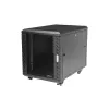 StarTech.com 4-słupkowa szafa rack 12U do serwerów, zamykana 19-calowa szafa do przechowywania danych dla sprzętu komputerowego / AV / IT, szafa sieciowa do biura / domu z kółkami i regulowanymi szynami montażowymi