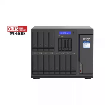 QNAP TVS-h1688X NAS Tower Intel® Xeon® W-1250 32 GB DDR4 0 TB QuTS hero Czarny