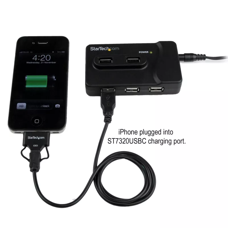 StarTech.com 6-portowy hub USB 3.0 / USB 2.0 Combo z portem ładowania 2 A – 2x USB 3.0 i 4x USB 2.0