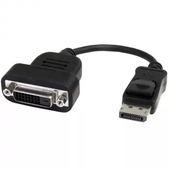 StarTech.com Adapter DisplayPort na DVI — Aktywny adapter DisplayPort na DVI-D / konwerter wideo 1080p — Klucz sprzętowy adaptera kabla monitorowego DP 1.2 na DVI — Adapter DP na DVI — Zatrzaskowe złącze DP