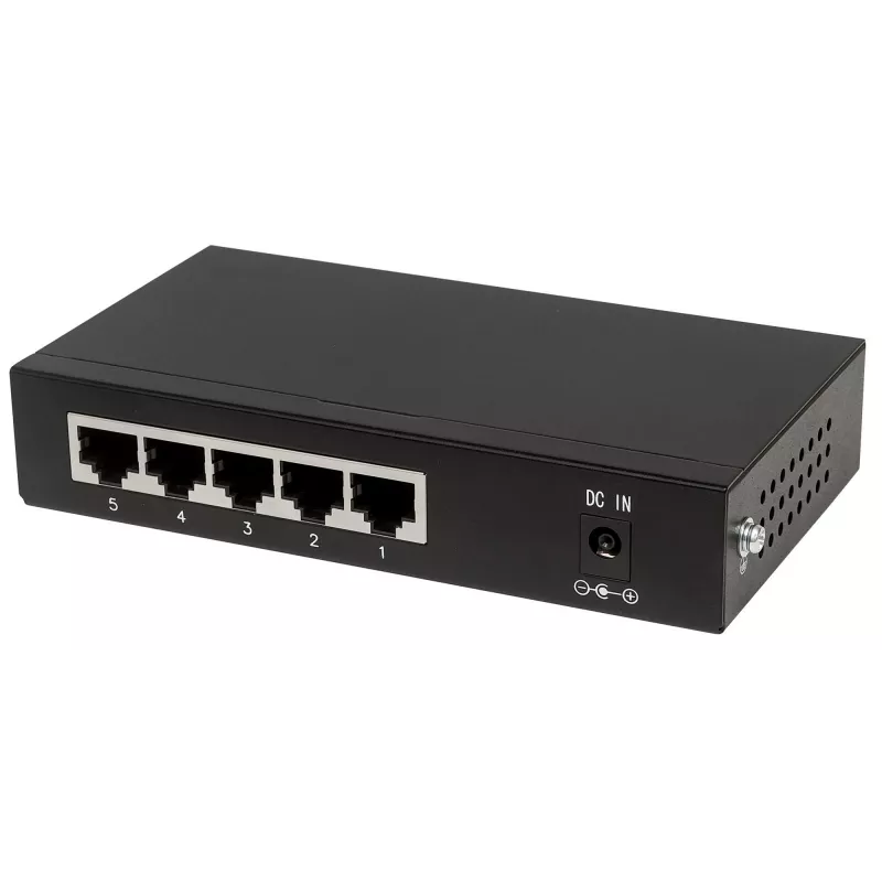 Intellinet 5-portowy przełącznik Gigabit Ethernet PoE+, 4 porty PSE, zgodny z IEEE 802.3at/af (PoE+/PoE), 60 W, biurkowy