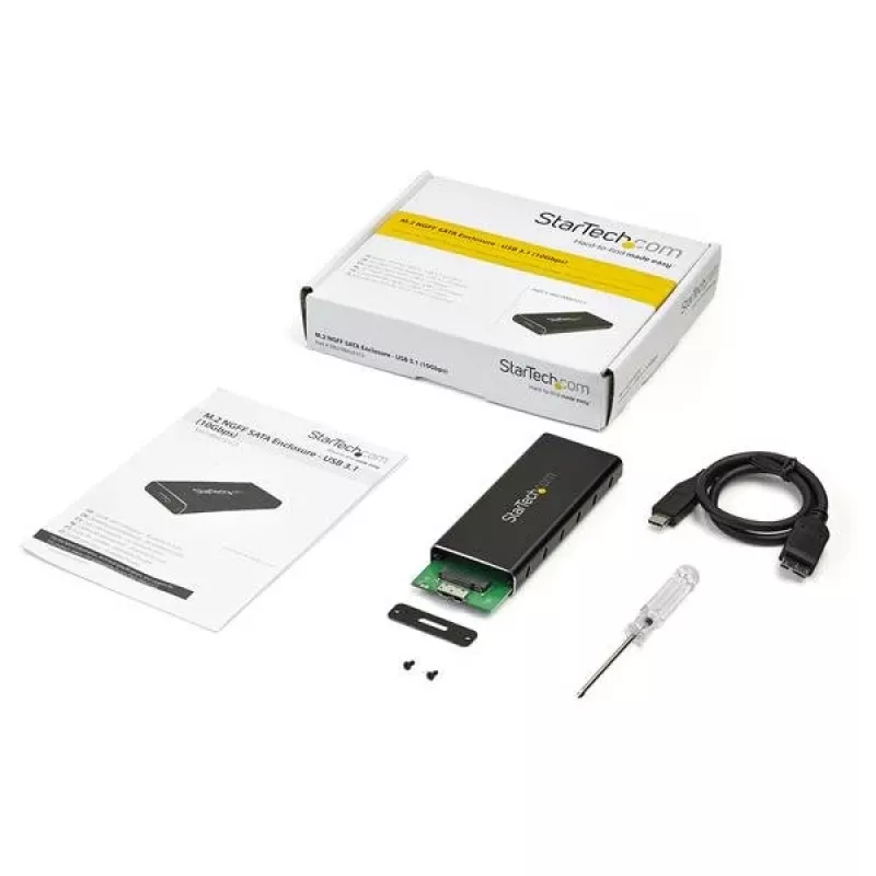 Obudowa na dysk SSD M.2 StarTech.com do dysków M.2 SATA – USB 3.1 (10 Gb/s) z kablem USB-C
