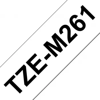 Taśma do etykiet Brother TZE-M261 czarny na białym
