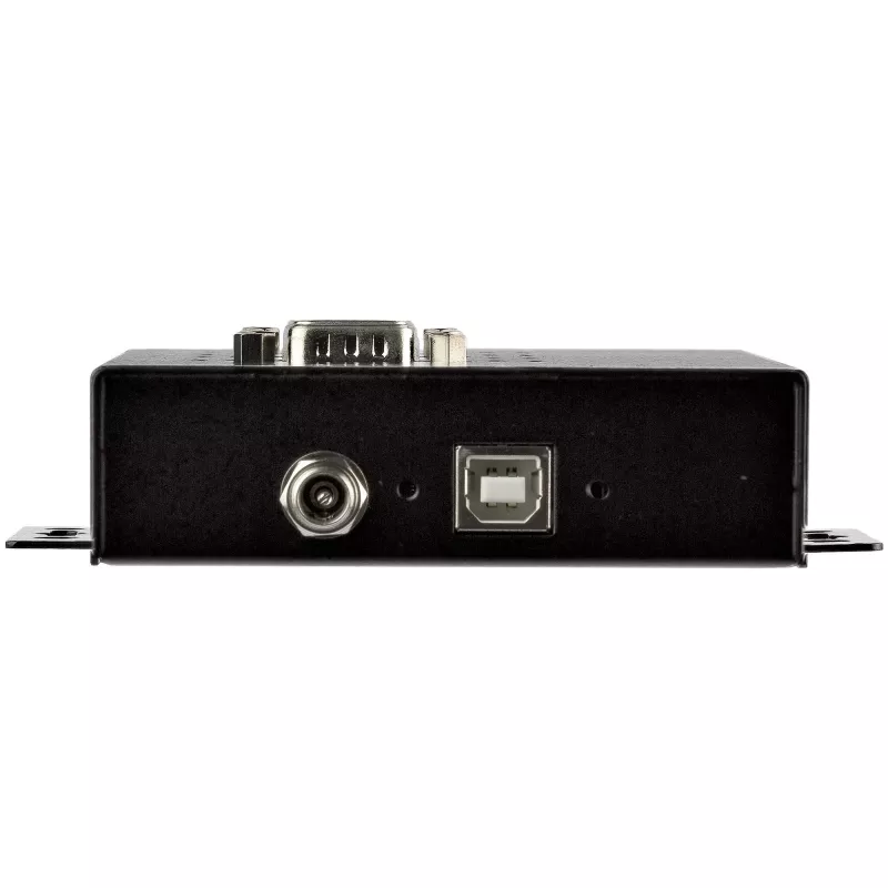 StarTech.com 4-portowy koncentrator szeregowy USB do RS232/RS485/RS422 – przemysłowy konwerter szeregowy USB 2.0 na DB9 – stopień ochrony IP30 – metalowy koncentrator szeregowy do montażu na szynie DIN – ochrona ESD 15 kV