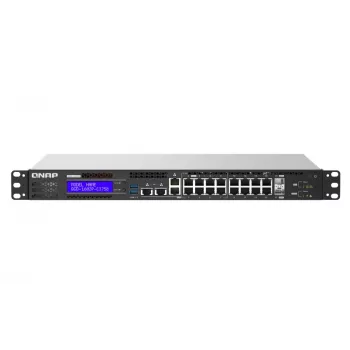 QNAP QGD-1602P Zarządzany przełącznik L2 Gigabit Ethernet (10/100/1000) Power over Ethernet (PoE) 1U Czarny, Szary