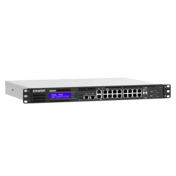QNAP QGD-1602P Zarządzany przełącznik L2 Gigabit Ethernet (10/100/1000) Power over Ethernet (PoE) 1U Czarny, Szary