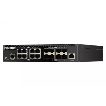 Przełącznik sieciowy QNAP QSW-M3216R-8S8T zarządzalny L2/L3 10G Ethernet (100/1000/10000) 1U czarny