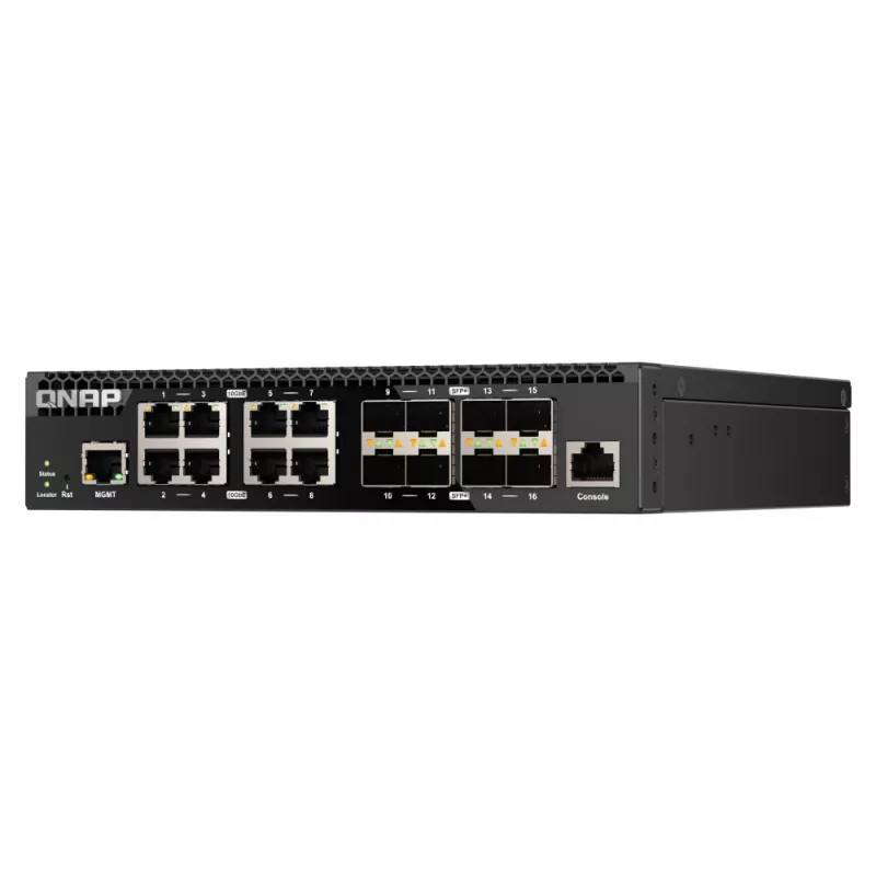 Przełącznik sieciowy QNAP QSW-M3216R-8S8T zarządzalny L2/L3 10G Ethernet (100/1000/10000) 1U czarny