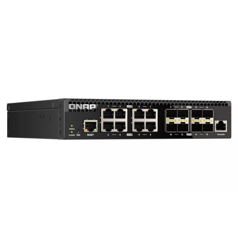 Przełącznik sieciowy QNAP QSW-M3216R-8S8T zarządzalny L2/L3 10G Ethernet (100/1000/10000) 1U czarny