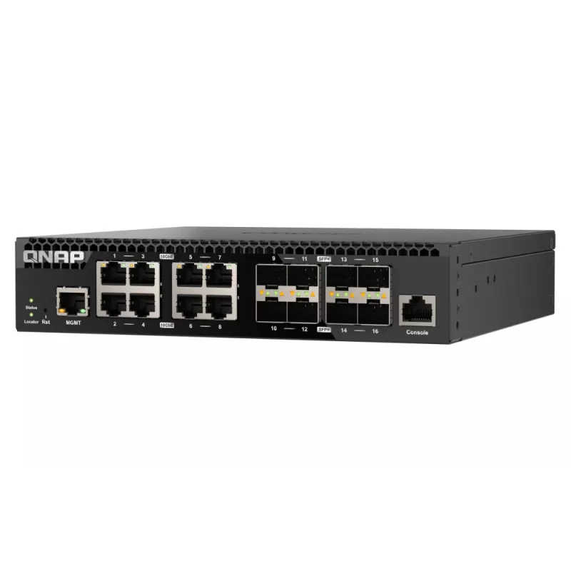 Przełącznik sieciowy QNAP QSW-M3216R-8S8T zarządzalny L2/L3 10G Ethernet (100/1000/10000) 1U czarny