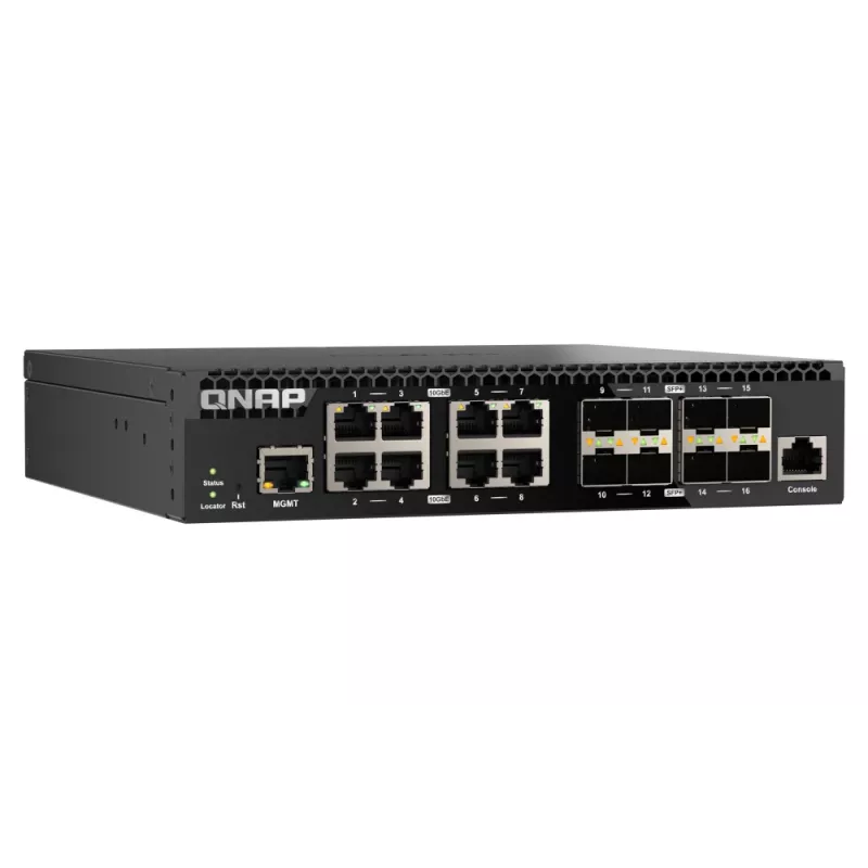Przełącznik sieciowy QNAP QSW-M3216R-8S8T zarządzalny L2/L3 10G Ethernet (100/1000/10000) 1U czarny