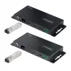 StarTech.com Zestaw przedłużacza HDMI przez światłowód 4K, 4K 60 Hz do 3300 stóp/1 km (jednomodowy) lub 1000 stóp/300 m (wielomodowy) złącze światłowodowe LC, HDR, HDCP, przedłużacz audio 3,5 mm/RS232/IR, zestaw nadajnika i odbiornika