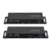StarTech.com Zestaw przedłużacza HDMI przez światłowód 4K, 4K 60 Hz do 3300 stóp/1 km (jednomodowy) lub 1000 stóp/300 m (wielomodowy) złącze światłowodowe LC, HDR, HDCP, przedłużacz audio 3,5 mm/RS232/IR, zestaw nadajnika i odbiornika