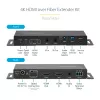 StarTech.com Zestaw przedłużacza HDMI przez światłowód 4K, 4K 60 Hz do 3300 stóp/1 km (jednomodowy) lub 1000 stóp/300 m (wielomodowy) złącze światłowodowe LC, HDR, HDCP, przedłużacz audio 3,5 mm/RS232/IR, zestaw nadajnika i odbiornika