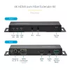 StarTech.com Zestaw przedłużacza HDMI przez światłowód 4K, 4K 60 Hz do 3300 stóp/1 km (jednomodowy) lub 1000 stóp/300 m (wielomodowy) złącze światłowodowe LC, HDR, HDCP, przedłużacz audio 3,5 mm/RS232/IR, zestaw nadajnika i odbiornika