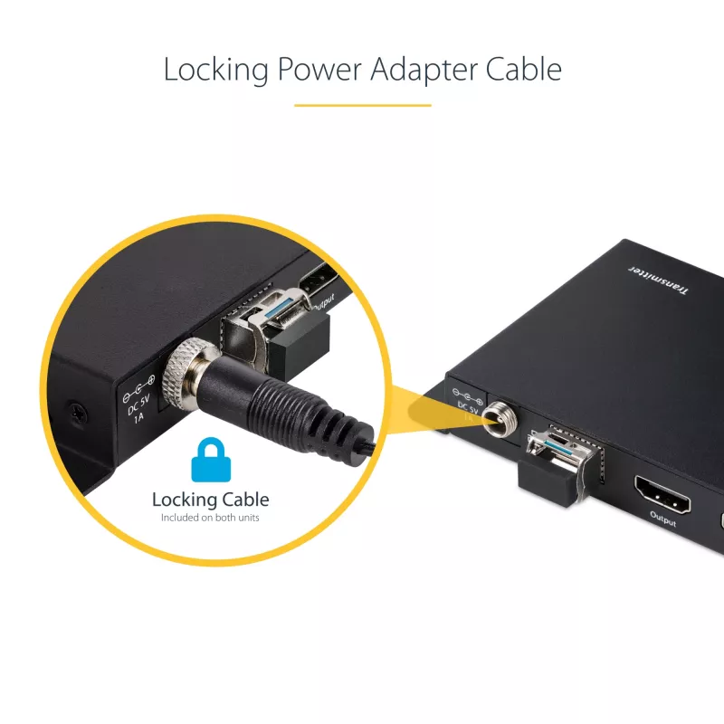 StarTech.com Zestaw przedłużacza HDMI przez światłowód 4K, 4K 60 Hz do 3300 stóp/1 km (jednomodowy) lub 1000 stóp/300 m (wielomodowy) złącze światłowodowe LC, HDR, HDCP, przedłużacz audio 3,5 mm/RS232/IR, zestaw nadajnika i odbiornika