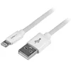 StarTech.com Kabel USB do Lightning 2 m (6 stóp) – Długi kabel do ładowania iPhone / iPad / iPod – Kabel Lightning na USB – Certyfikat Apple MFi – Biały