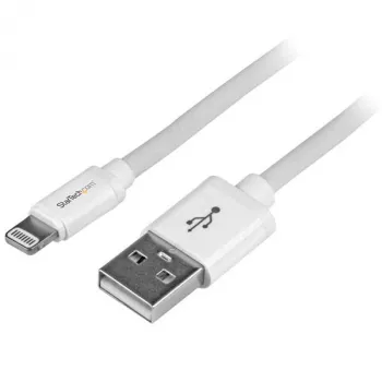 StarTech.com Kabel USB do Lightning 2 m (6 stóp) – Długi kabel do ładowania iPhone / iPad / iPod – Kabel Lightning na USB – Certyfikat Apple MFi – Biały
