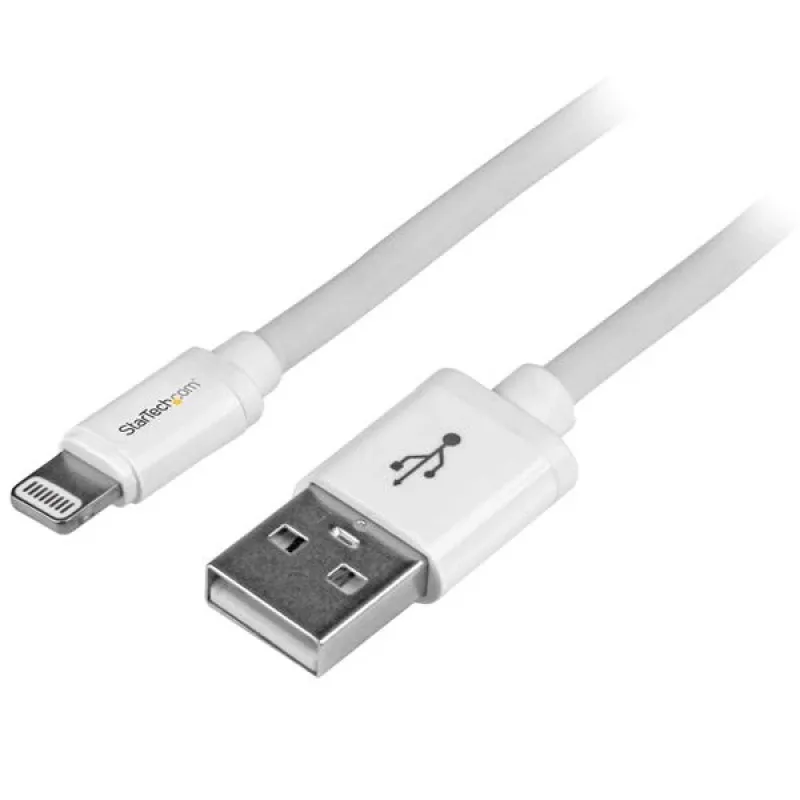 StarTech.com Kabel USB do Lightning 2 m (6 stóp) – Długi kabel do ładowania iPhone / iPad / iPod – Kabel Lightning na USB – Certyfikat Apple MFi – Biały