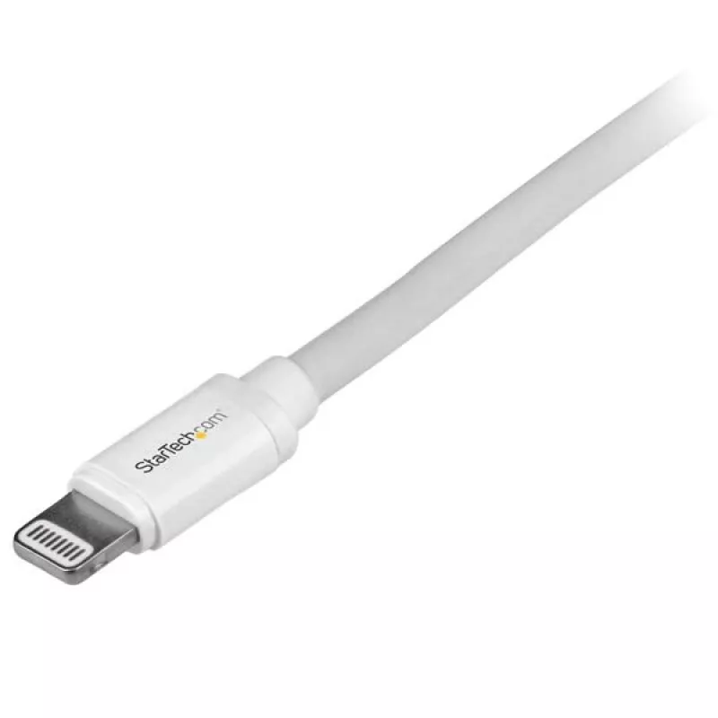 StarTech.com Kabel USB do Lightning 2 m (6 stóp) – Długi kabel do ładowania iPhone / iPad / iPod – Kabel Lightning na USB – Certyfikat Apple MFi – Biały