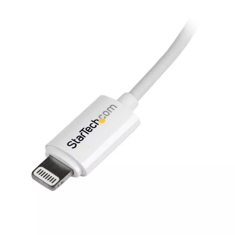 StarTech.com Kabel USB do Lightning 2 m (6 stóp) – Długi kabel do ładowania iPhone / iPad / iPod – Kabel Lightning na USB – Certyfikat Apple MFi – Biały