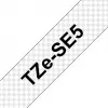 Taśma do etykieciarek Brother TZE-SE5 — 24 mm x 8 m, czarny na białym
