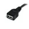 StarTech.com 6 ft Czarny kabel przedłużający USB 2.0 A-A M/Ż