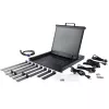 StarTech.com Rackmount KVM Console - Single Port VGA KVM z 19-calowym monitorem LCD do szafy serwerowej - W pełni funkcjonalny uniwersalny 1U LCD KVM Drawer z kablami i akcesoriami montażowymi - Obsługa USB - 50 000 MTBF