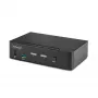 StarTech.com 2-Portowy Przełącznik KVM DisplayPort, 8K 60Hz / 4K 144Hz, Pojedynczy Wyświetlacz, DP 1.4, 2x Porty USB 3.0, 4x Porty USB 2.0 HID, Przełączanie Przyciskiem i Skrótami Klawiszowymi, Zgodny z TAA - Niezależny od Systemu Operacyjnego, Metalowa Obudowa