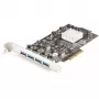 StarTech.com 4-portowa karta USB PCIe - 10Gbps USB 3.1/3.2 Gen 2 Type-A karta rozszerzeń PCI Express z 2 kontrolerami - 4x USB-A - karta adaptera USB PCIe - Windows/Mac/Linux