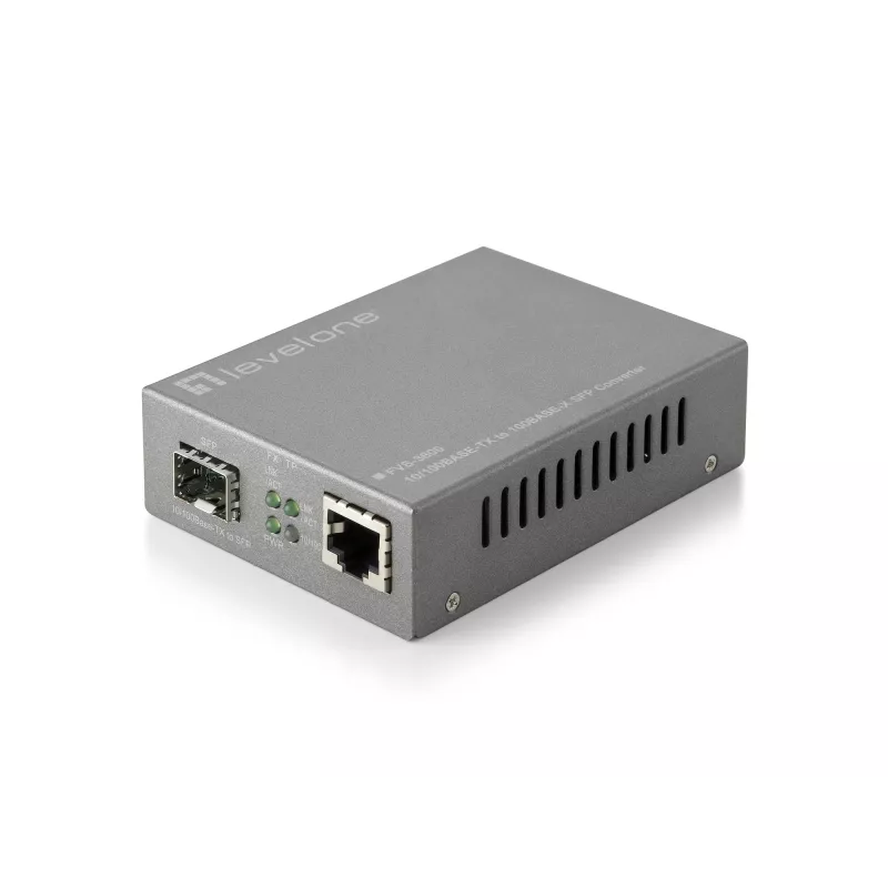 LevelOne RJ45 na SFP zarządzany konwerter mediów Fast Ethernet