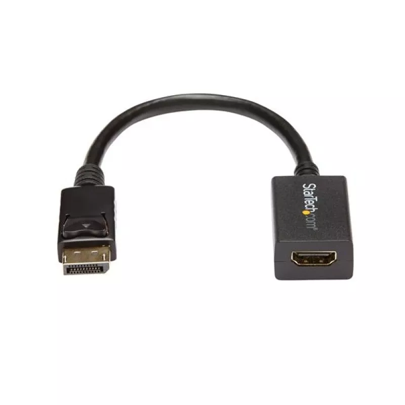 Adapter StarTech.com DisplayPort na HDMI – DP 1.2 na HDMI Konwerter wideo 1080p – Przejściówka DP na HDMI do monitora/telewizora/wyświetlacza – Pasywny adapter DP na HDMI – Złącze DP z zatrzaskiem
