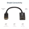 Adapter StarTech.com DisplayPort na HDMI – DP 1.2 na HDMI Konwerter wideo 1080p – Przejściówka DP na HDMI do monitora/telewizora/wyświetlacza – Pasywny adapter DP na HDMI – Złącze DP z zatrzaskiem