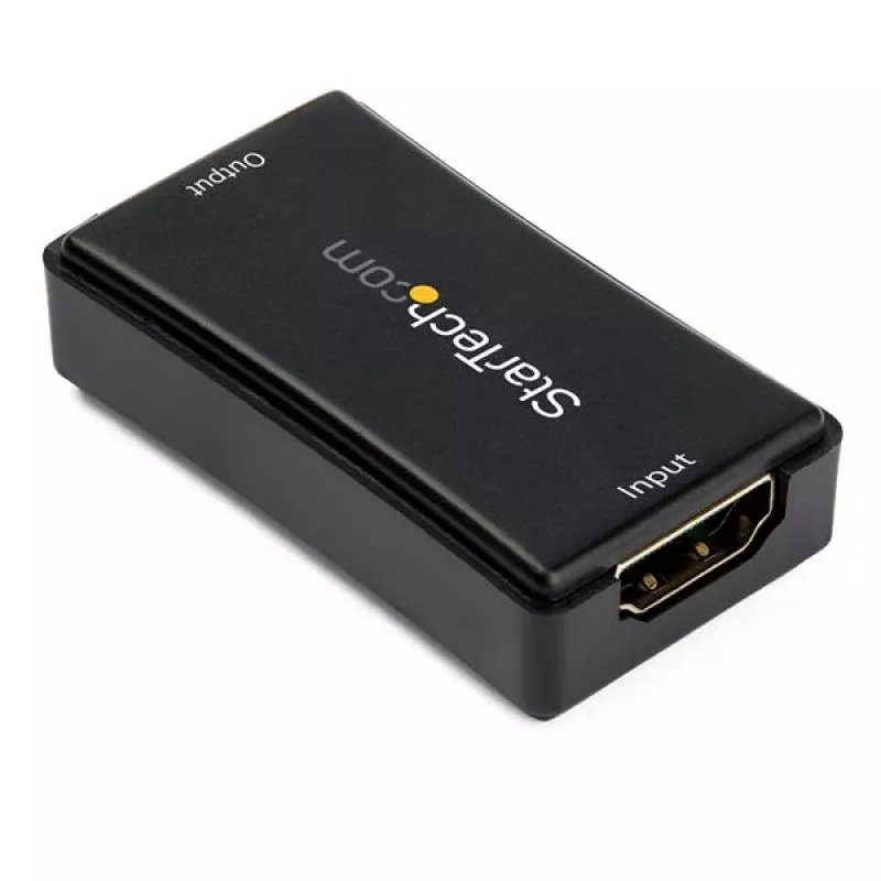 StarTech.com 45 ft. (14 m) HDMI Signal Booster - 4K 60Hz, 3840 x 2160 pikseli, wzmacniacz AV, 14 m, czarny, HDCP