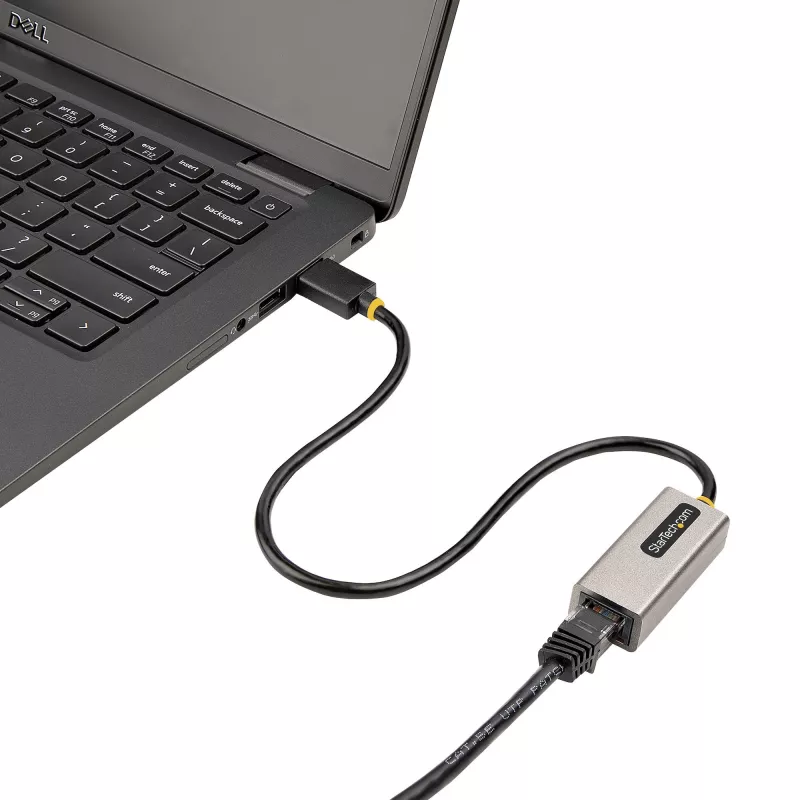 StarTech.com Adapter sieciowy USB 3.0 do Gigabit Ethernet - 10/100/1000 Mbps, USB na RJ45, Adapter USB 3.0 do LAN, Adapter Ethernet USB 3.0 (GbE), dołączony kabel 28 cm, instalacja bez sterowników