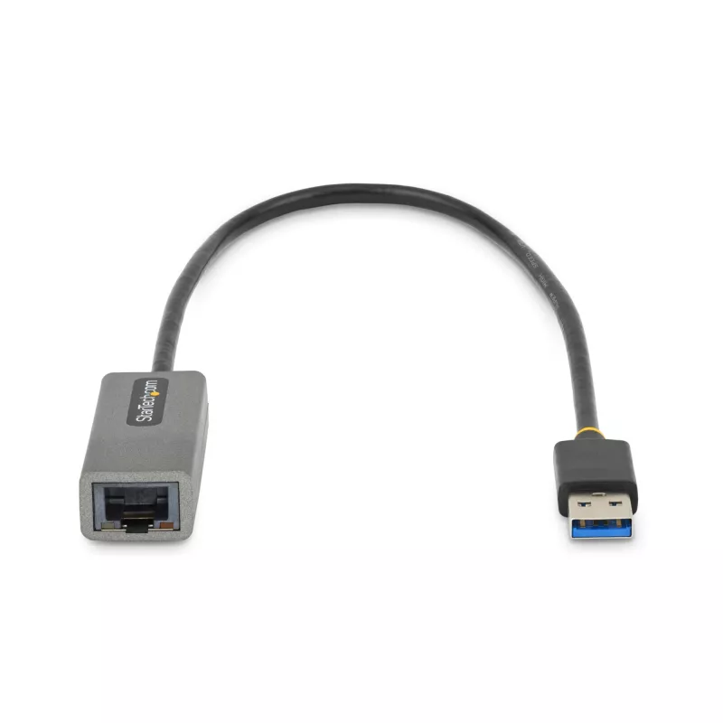 StarTech.com Adapter sieciowy USB 3.0 do Gigabit Ethernet - 10/100/1000 Mbps, USB na RJ45, Adapter USB 3.0 do LAN, Adapter Ethernet USB 3.0 (GbE), dołączony kabel 28 cm, instalacja bez sterowników