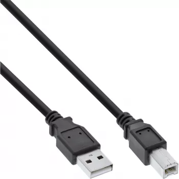 Kabel USB 2.0 Typ A męski / B męski czarny 0,5 m InLine 34550X